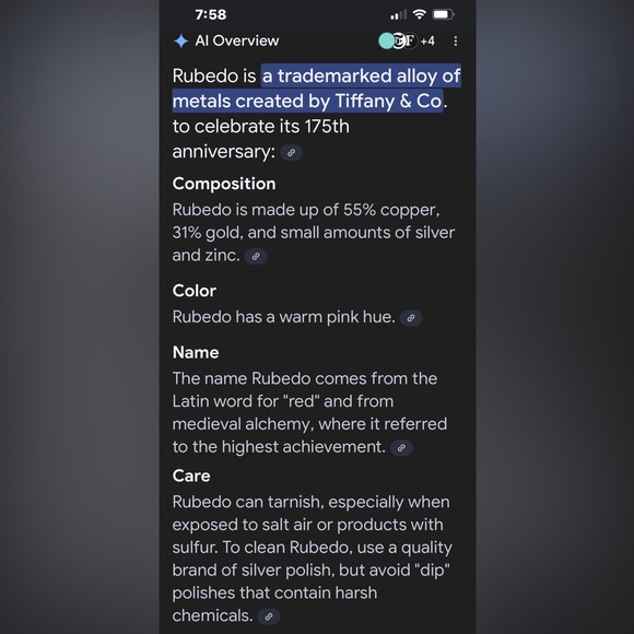 Sterling Silver Rubedo 4mm Return To Tiffany Heart Tag Bead Bracelet - Picture 5 of 5